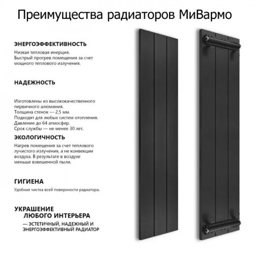 Алюминиевый секционный радиатор отопления A3.2000