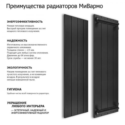 Алюминиевый секционный радиатор отопления A4.1750