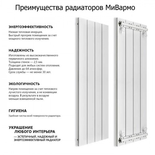 Алюминиевый секционный радиатор отопления A4.1750