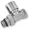 Хромированный прямой радиаторный кран  1/2 "